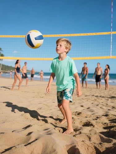 Image of Boys Neon Shirts Dry Fit Athletic T Shirts UPF 50+ Performance Cooling Shirt Short Sleeve Rash Guard Kids Top for Boys Girls