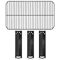 Hiorucet Grill Replacement Parts for 3 Burner Walmart Expert Grill XG10-101-002-02 Model, Porcelain Steel Cooking Grate and Heat Plate Shield, Grill Parts for Expert Grill 3 Burner GBC1716W GBC2016WRS