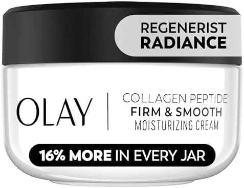 Olay Regenerist Collagen Peptide Face Moisturizer, Firm & Smooth Cream -Fragrance-Free - Hydrating, Firming, Anti-Aging, Anti-Wrinkle, Smoothing - Recyclable Sustainable Eco Jar, Non-Greasy, 2 Oz