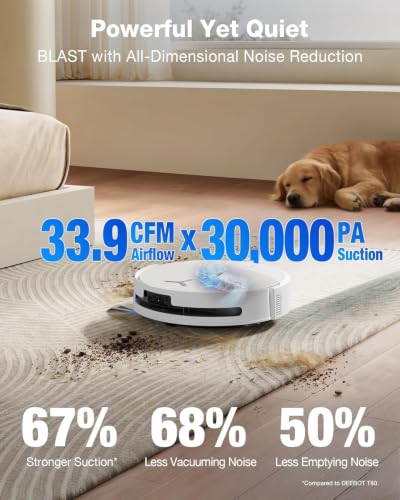 Image of ECOVACS Deebot T90 Pro Omni 2-in-1 Robot Vacuum Cleaner & Mop, 2026 New Launch, 30000 Pa Blast Suction, Self-Empty & Self-Wash Omni Station, Extra-Long Roller, AI Re-Mop 2.0, PowerBoost Technology