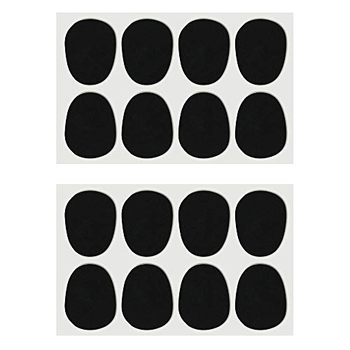 Almofadas de adesivos para bocal de clarinete de sax alto/tenor de qualidade premium, 0,8 mm preto,