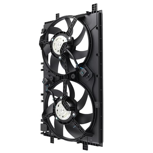 Image of maXpeedingrods Dual Radiator Cooling Fan Assembly for Buick Regal 2011-2012 | for Saab 9-5 2010-2011, 13241733 13241734 622860 w /Shroud
