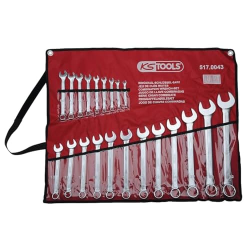 KS Tools 517.0043 CLASSIC Ringmaulschlüssel-Satz, abgewinkelt, 21-tlg. 6-32mm