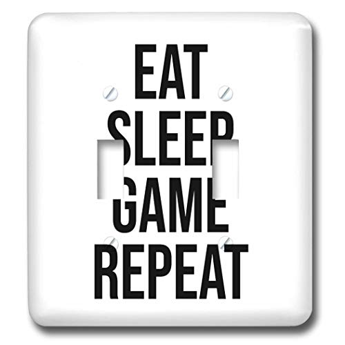 Cubierta de interruptor Eat Sleep Game Repeat de 3dRose lsp_321554_2 2