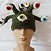 Nawwgy Knitted for Women Novelty Eyes Hat CrochetWoolen Yarn Girls Fashion Teens Girl Headwear Octopus Eyes Funny Headgear