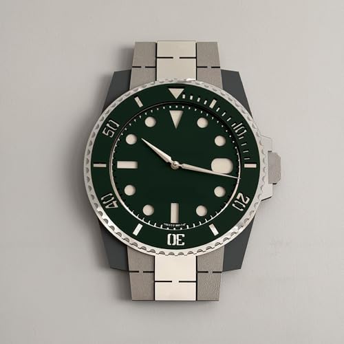 goodtime Silent Wooden Wall Clock Modern Minimalist Design Non-Ticking Decorative Large Analog Wall Clock for Living Room & Gift