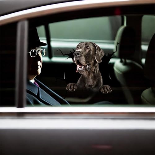 Image of Vinyl Dog Car Decals and Stickers for Women - Great Dane Gift for Dog Lovers