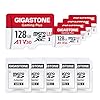 GIGASTONE Tarjeta Micro SD de 128 GB, paquete de 5 unidades, Gaming Plus, tarjeta de memoria MicroSDXC para Nintendo-Switch 1, cámara de seguridad, Dash Cam, UHS-I U3 A1 Clase 10, hasta 100 MB/s, con