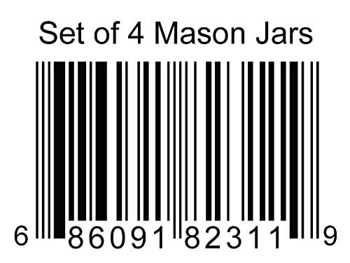 Amalgamnation Sets Of 4 Mason Jar 24Oz Mugs With Glass Handles, #TOP3