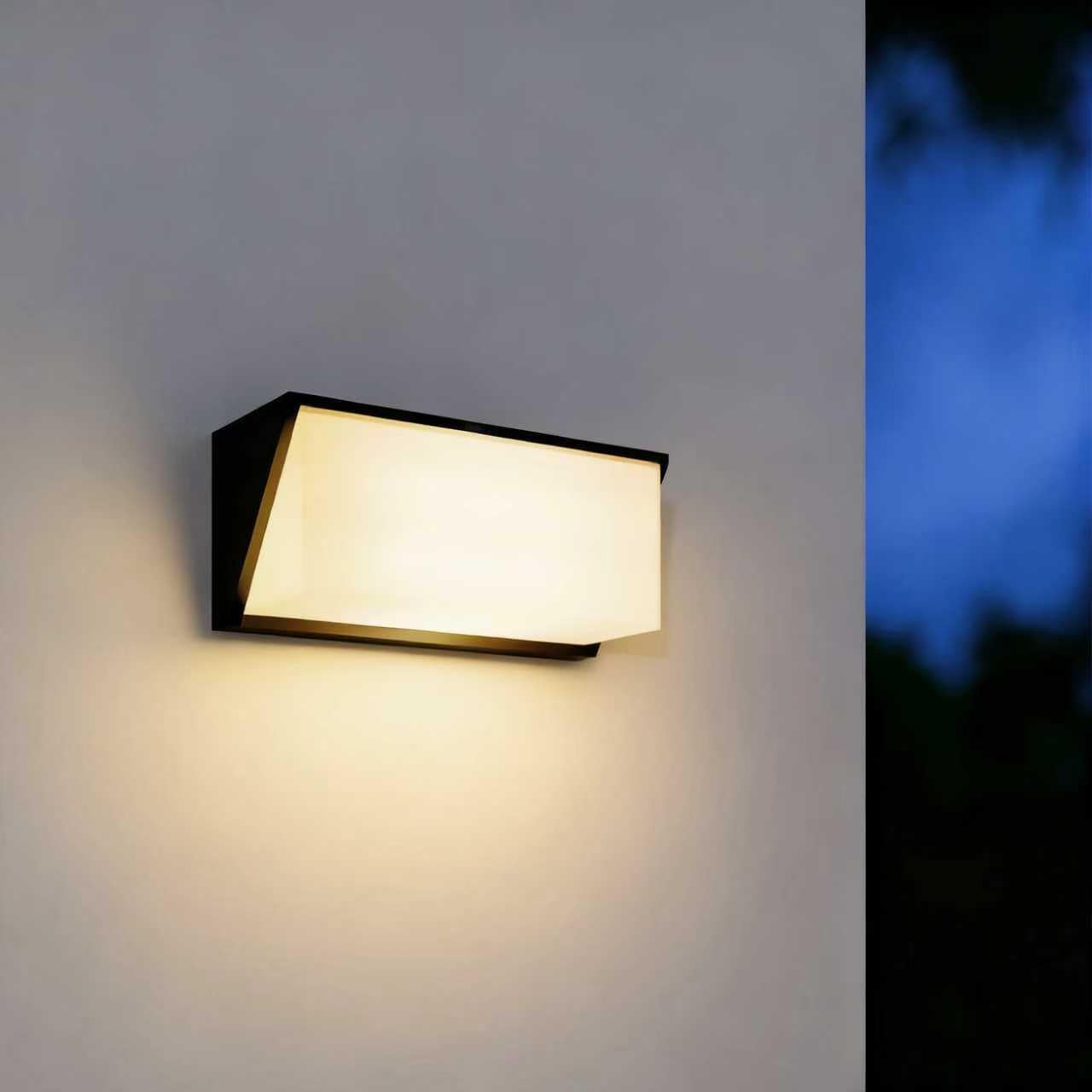 Outdoor Wall Light Mains Powered, Max 20W E27 Aluminum Outside Wall Sconce for Garden, Patio, Garage, IP45 Waterproof, Grey