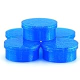 Protective Flexible Vial Caps Multi Pack, 1ml-100ml Sizes, Clear - Slip-On Design 1 (ICY Blue, 5-100ml (5 Pack))