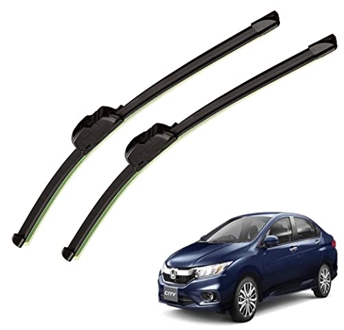 Image of Auto Hub Car Wiper Blades Compatibility With City 2017 - Set of 2 Pcs (D-24,P-14)