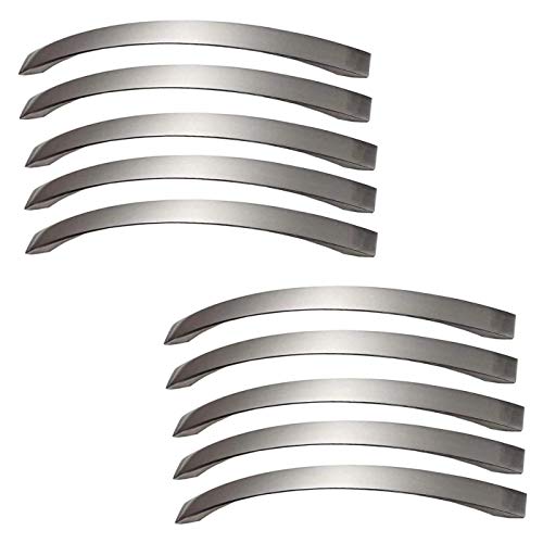 MARGUERASW Lot de 10 poignee de meuble cuisine - chromées- Poignées de porte Nickel Brossé poignee de cuisine poignée cuisine inox entraxe 160mm