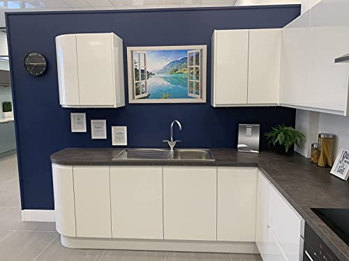 Image of HOME13 Self-Adhesive Wallpaper Removable and Decorative Vinyl Wallpaper for Kitchen Countertop Cabinets Table Beige Matt 2 Ft by 12 Ft 2pcs