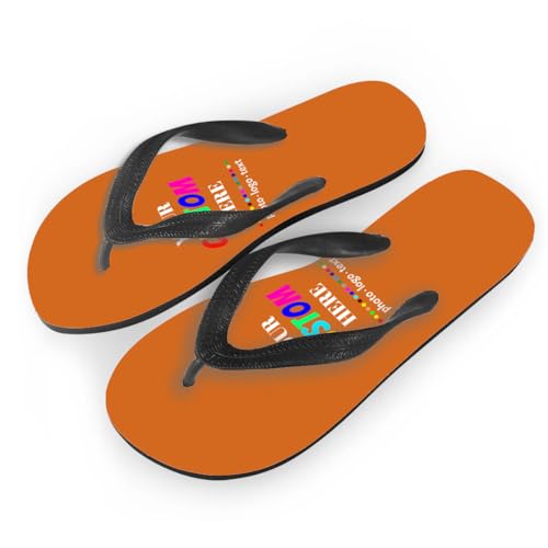 Custom Flip Flops Add Text/Logo/Image Personalized Sandal Slippers Beach Bathroom Indoor Outdoor Sandals For Men Women2