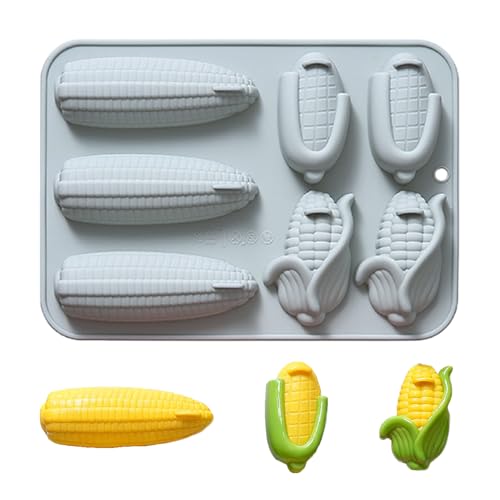 Silicone Corn Stick Molds, 7 Cavity Corn Cob Bread Molds for Chocolate, Candy, Jelly, Ice Cube, Cake Decoration, Soap, Resin