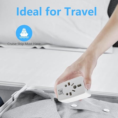 Image of MX 5A to 15A Converter Plug | 3-Pin Universal Adapter | Heavy-Duty Power Converter Socket | Universal Socket Plug (2-pin / 3-pin Plugs (US, EU, AU, Asia), Pack of 2)