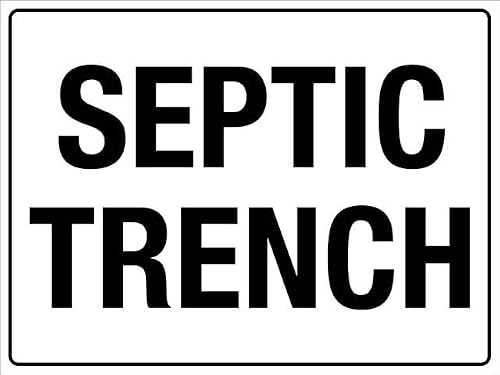 Xewazd A280 8"X12" Retro Vintage Sign - Septic Trench | Home Bar Pub Kitchen Restaurant Wall Decor Plaque