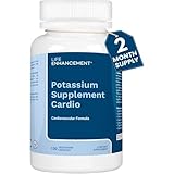 Life Enhancement High Potency Potassium Supplement Cardio synergestic Formula, 750mg Potassium/500 mg Taurine Supports and optimizes Cardiovascular Health Made in USA (120 Capsules – 60 Servings)
