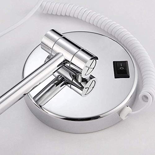 Miroir de maquillage LED 3X avec double face extensible et pivotante
