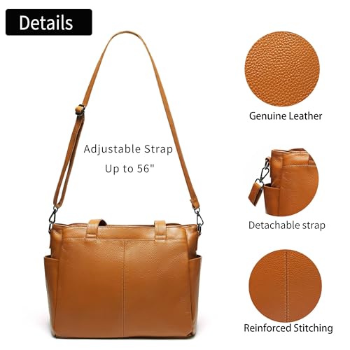 Image of Genuine Leather Purse for Women Hobo Crossbody Bag