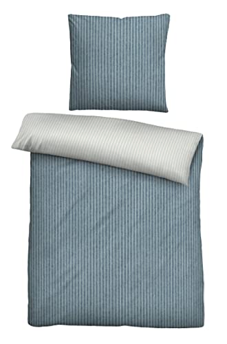 biberna 0840507 Melange-Flanell Bettwäsche