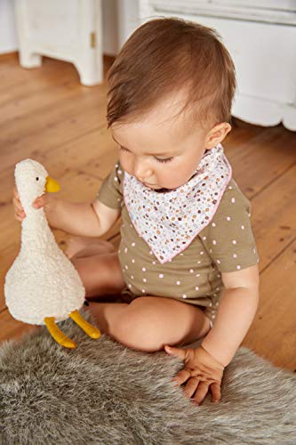 LÄSSIG Baby Lätzchen Halstuch Dreieckstücher Set 2 Stk. Bio-Baumwolle Druckknopf wendbar/Baby Bandana Tiny Farmer Goose