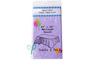 Evershine 12 Pack Plastic Table Covers, 54x108"/137x274cm Disposable Durable Tablecloths for Party, Wedding, Banquet