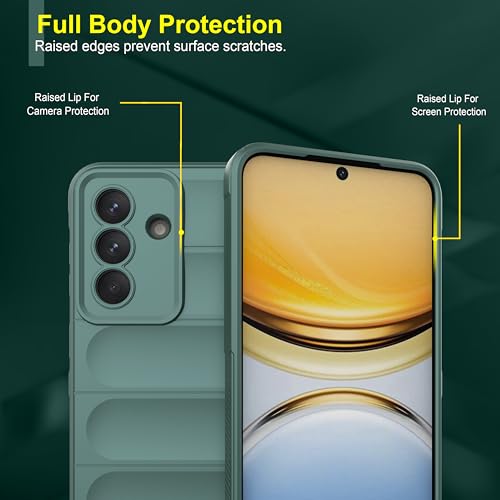 Image of Zapcase Back Case Cover for Samsung Galaxy A57 5G | Compatible for Samsung Galaxy A57 5G Back Cover | Liquid Silicon Magic Case with Camera Protection | Dark Green
