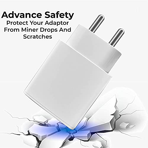 Image of 5W to 18W Charger for Vivo Y21T / Y 21 T Charger Original Adapter Like Wall Charger | Mobile Charger | Fast Charger | Android USB Charger With 1 Meter USB Type C Charging Data Cable (3 Amp, TVI4, White)