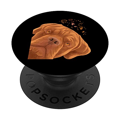 Funny Curious French Mastiff - Dogues de guía, color burdeos PopSockets PopGrip Intercambiable