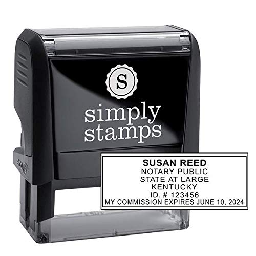 Kentucky Personalized Rectangular Self-Inking Notary Stamp | Official Custom State Notary Stamp | Official Seals | Meets State Government Requirements (Kentucky)