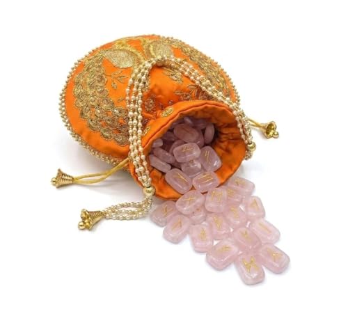 Pierres runiques en Quartz Rose KULIA® gravées main pour rituels et chakras