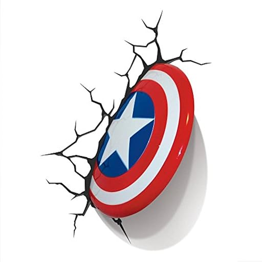 3D Light FX Lámpara Pared Escudo Capitán América - Luz Nocturna LED Inalámbrica Efecto Grieta 3D - Decoración Habitación Infantil Marvel Vengadores - A Pilas Segura Fría al Tacto - Regalo | Ya disponible en tu tienda friki favorita! En mundofriki.es! 3D Light FX Lámpara Pared Escudo Capitán América - Luz Nocturna LED Inalámbrica Efecto Grieta 3D - Decoración Habitación Infantil Marvel Vengadores - A Pilas Segura Fría al Tacto - Regalo | Ya disponible en tu tienda friki favorita! En mundofriki.es!