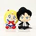 yskcsry 2 Uds Anime Sailor Moon Tsukino Usagi Tuxedo Mask Muñeco De Peluche De Juguete De Dibujos Animados Juguetes De Peluche Suaves para Niños 18Cm