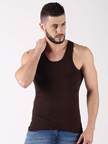 Image of Dollar Lehar Men Combed Cotton Round Neck Vest -Colour May Vary