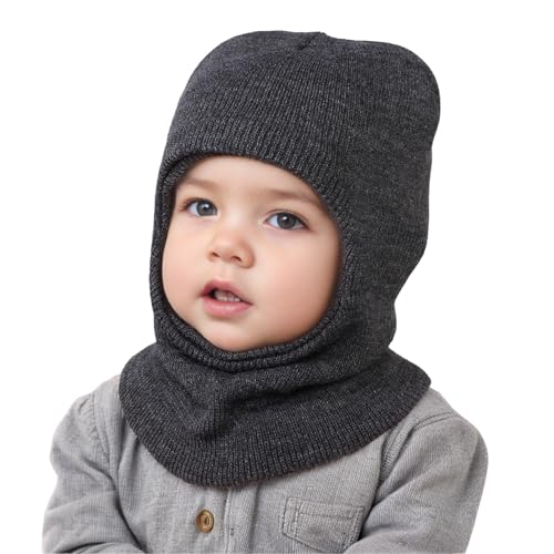 Baby Toddler Winter Hat Scarf Set Pom Girls Boys Kids Earflap Hood Hats with Fleece Lined Beanie Snow Hat2