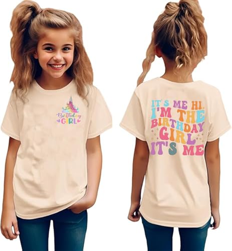 Image of Birthday Girl Shirt for Kids Its Me Hi Im The Birthday Girl Tshirts Outfit Magic Kingdom Graphic Tees Tops