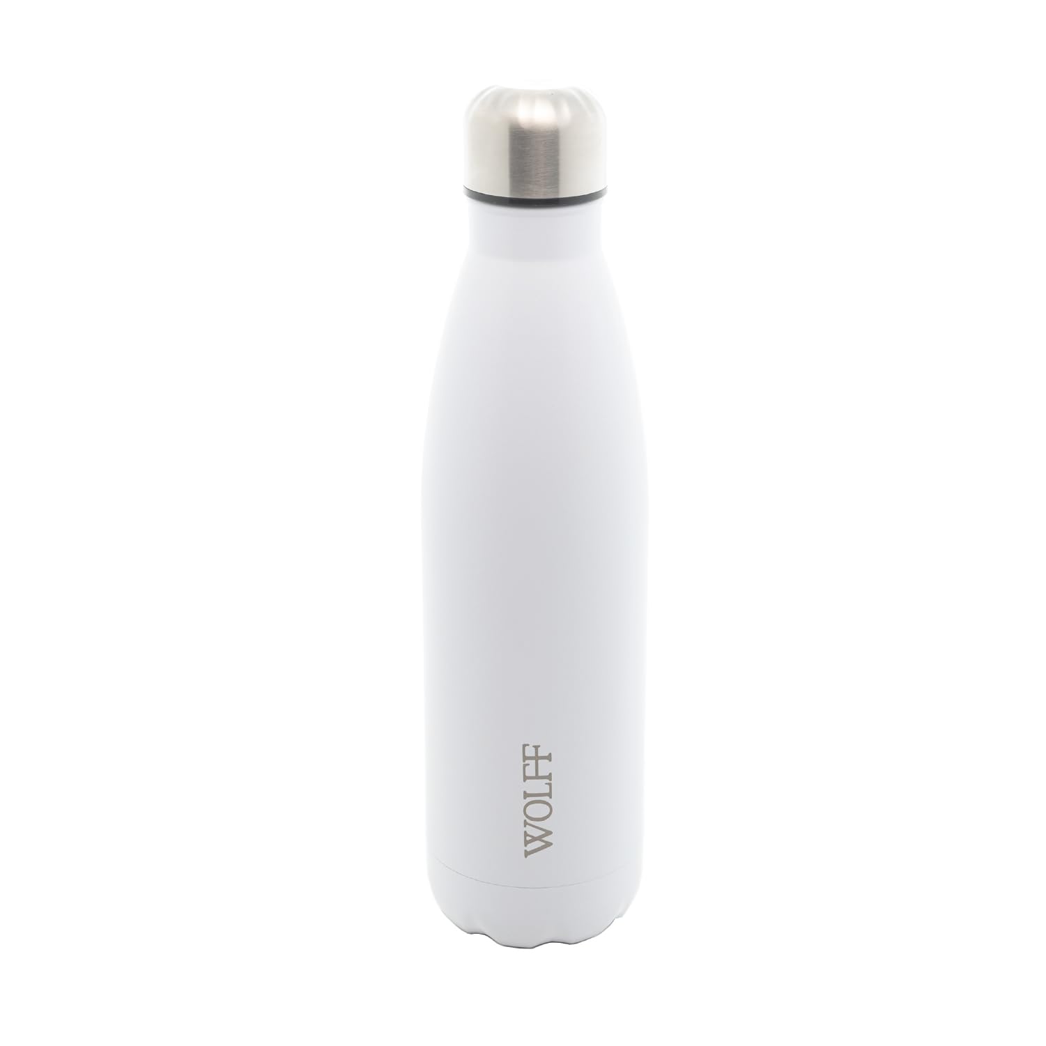 WOLFF - Garrafa Térmica de Aço Inox Branca com Parede Dupla — 500ml