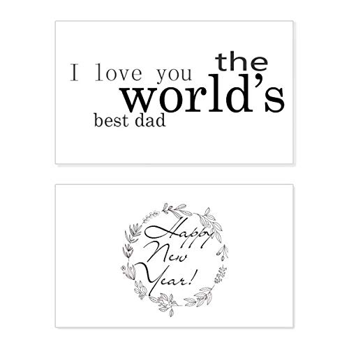 Tarjeta de Año Nuevo "Love World's Best Dad" para felicitación familiar