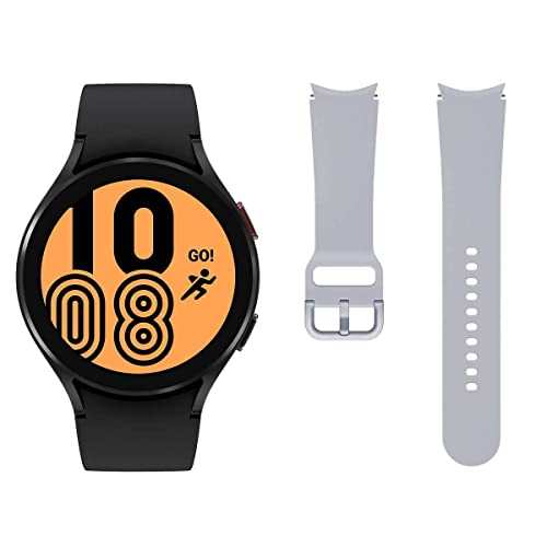 Samsung Galaxy Watch 4 Smartwatch 44mm with Extra Band Included, Bluetooth / WiFi Only, Black - SM-R870NZKCXAA (Renewed)