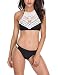 Memory baby Boho Vintage Beach Lace Splice Strappy Halter Bikini Swimsuit (L, Black)