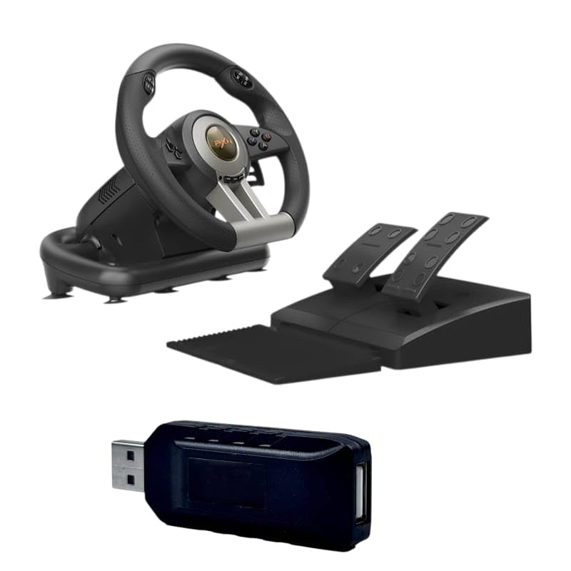 Image of PXN V3 Pro Gaming Racing Wheel 180 (Compatible wih PS5) Steering Wheel Controller | Realistic Driving Experience | Plug & Play Gaming Wheel