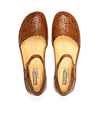 Pikolinos Halboffene Schuhe in Leder P. Vallarta für Frauen Farbe Brandy