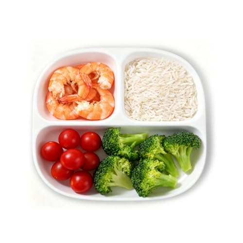 Aureden Portion Control Plate - Fine Bone China Porcelain for