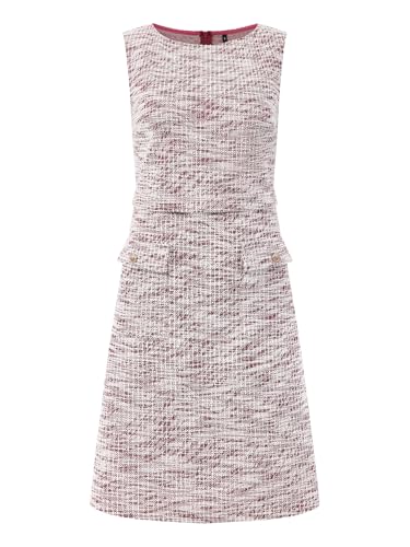 Image of Hobemty Women's Sleeveless Tweed Dress Boat Neck Work Office Sheath Dresses