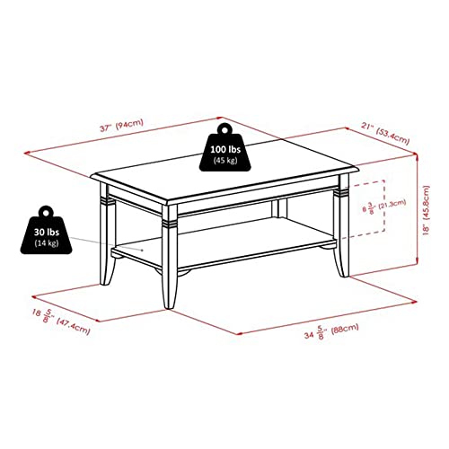 Winsome Wood Nolan Occasional Table, Cappuccino #TOP2