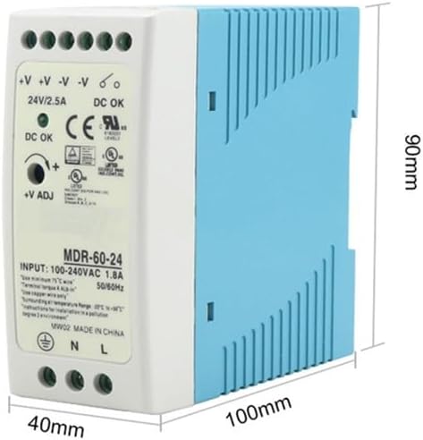 MDR-60 60W シングル出力 5V 12V 15V 24V DINレール スイッチング電源 AC DC コンバータ ドライバ
