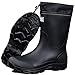 XUNRUO Mid Calf Garden Rain Boots for men and women,Waterproof Outdoor shoes Slip Resistant Fashion Boots Black P 40
