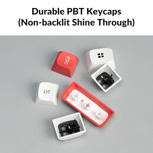 Image of Keychron K4 Pro QMK /VIA Bluetooth Wireless Mechanical Keyboard, 96% Layout Custom Programmable Gaming Keyboard with White Backlit, Hot-Swappable K Pro Red Switch for Mac Windows Linux - White